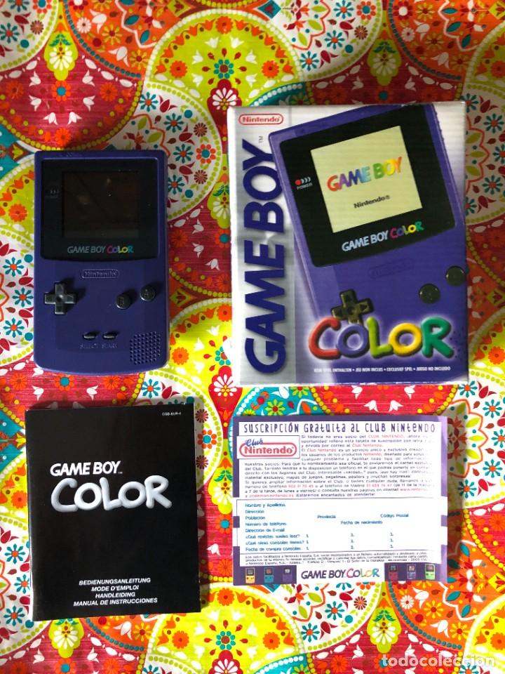 Videojuegos y consolas: Game Boy Color Morada GBC Completa!!!! - Foto 7