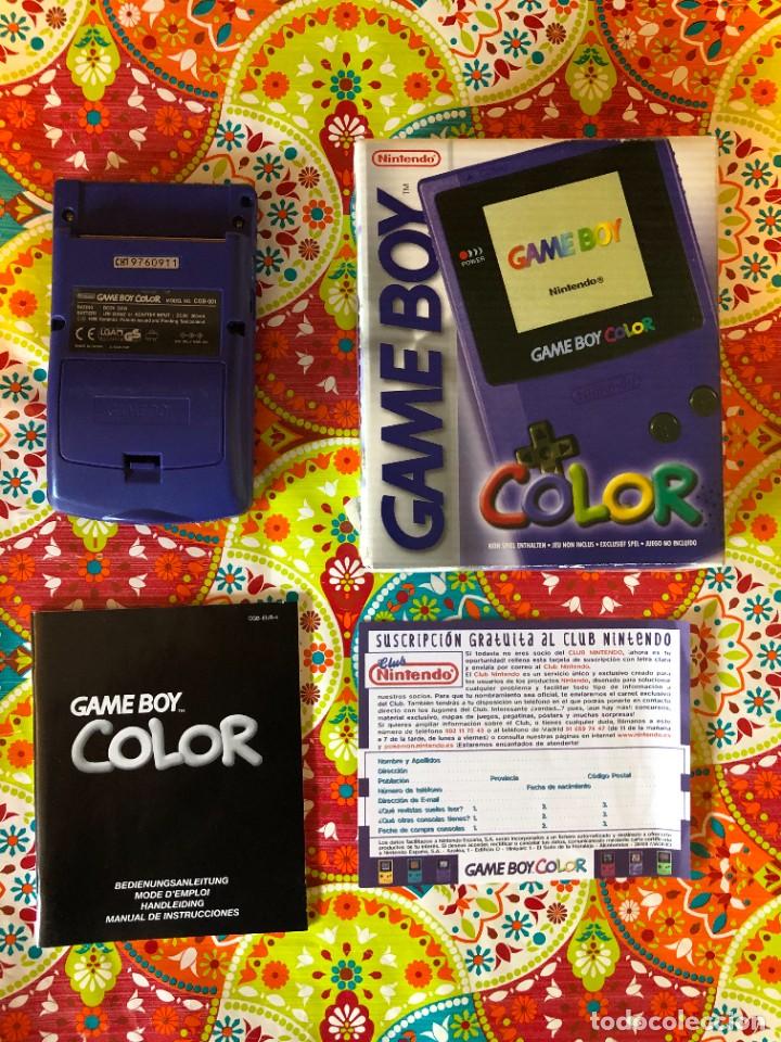 Videojuegos y consolas: Game Boy Color Morada GBC Completa!!!! - Foto 8