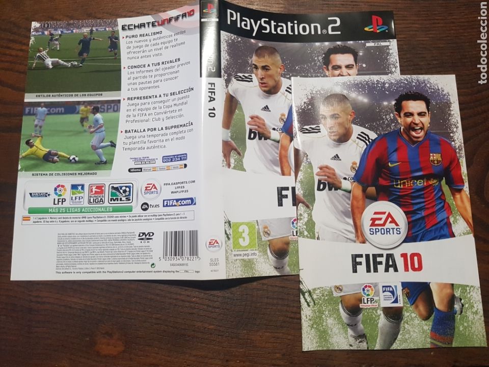 Videojuegos y consolas: FIFA 10 PS2 CAR&Aacute;TULA Y MANUAL - Foto 1