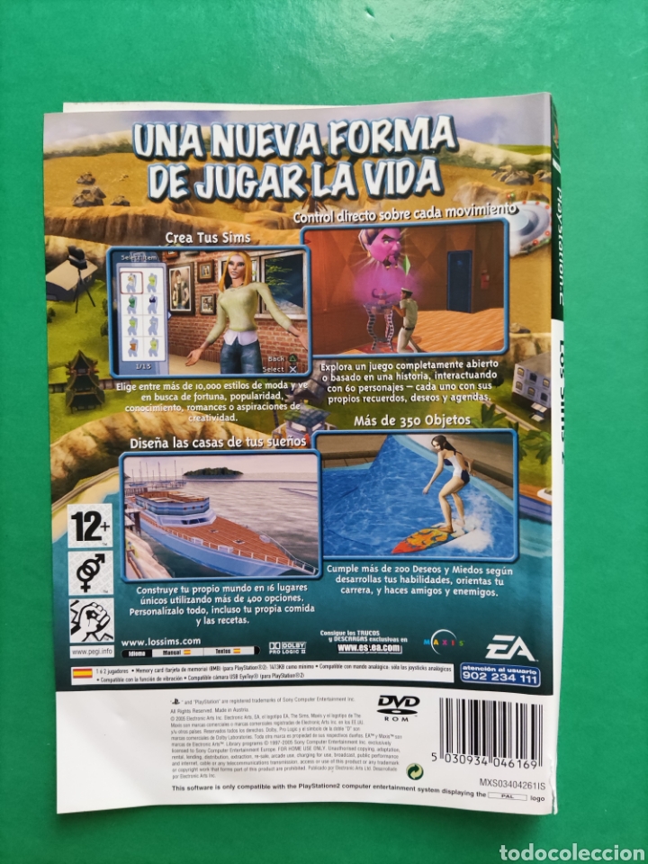Videojuegos y consolas: Car&aacute;tula y libro PlayStation 2. LOS SIMS 2. - Foto 2