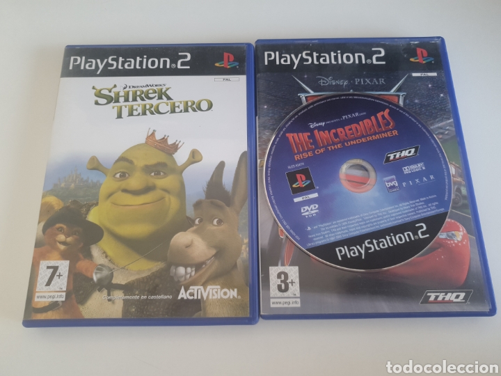 Videojuegos y consolas: Shrek Tercero + Los incre&iacute;bles PS2 - Foto 1
