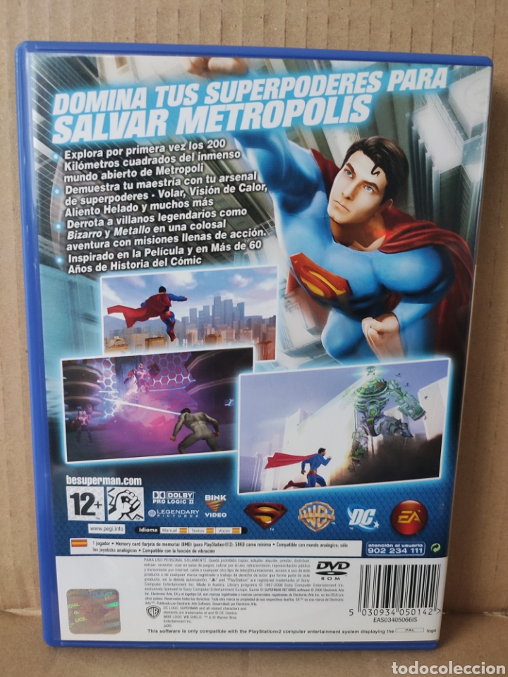 Videojuegos y consolas: JUEGO PS2 SUPERMAN RETURNS (CON INSTRUCCIONES) - Foto 2