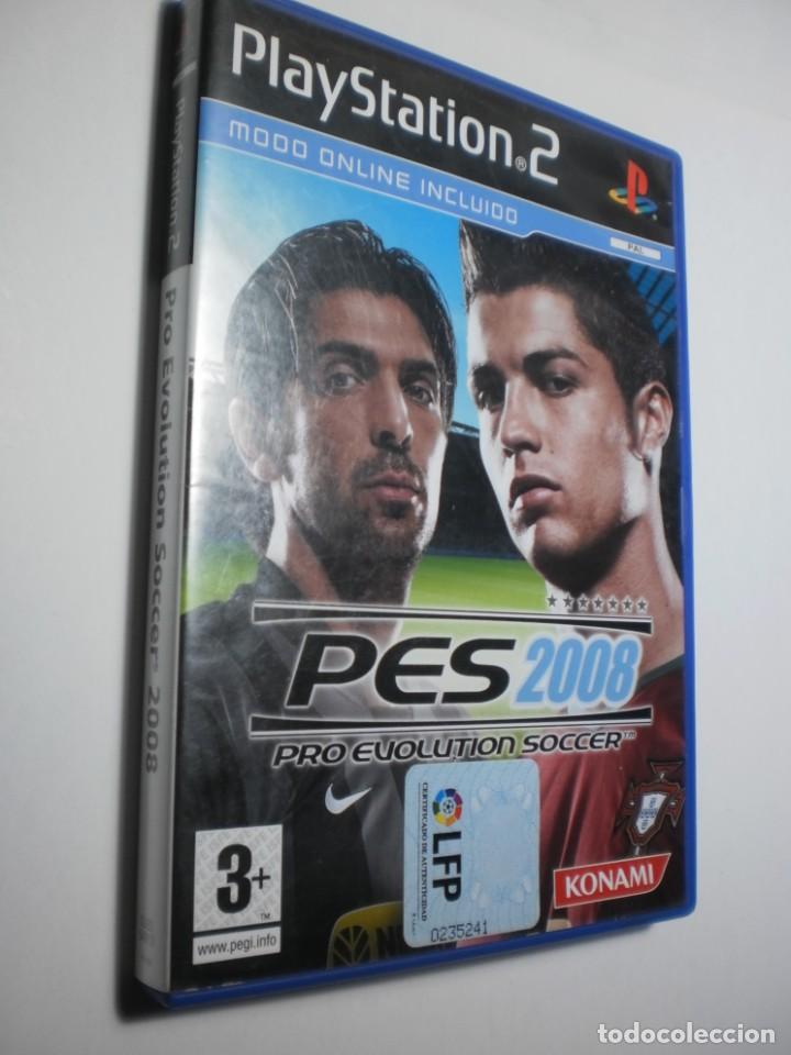 Videojuegos y consolas: PS2 pes 2008. con disco y manual (estado normal) - Foto 1