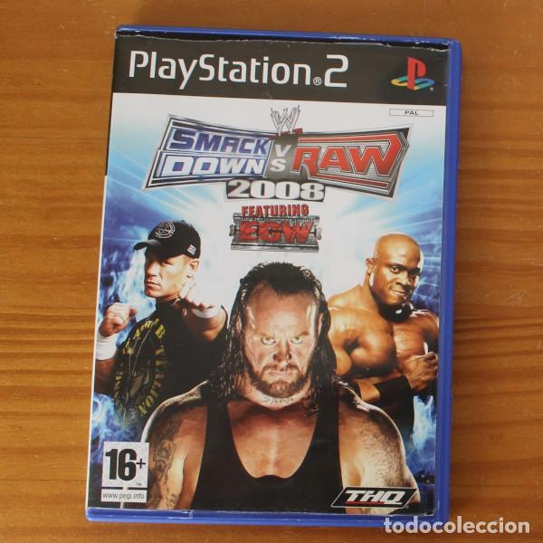 Videojuegos y consolas: PS2 WWE SMACKDOWN VS RAW 2008. PAL ESPA&Ntilde;A - Foto 1