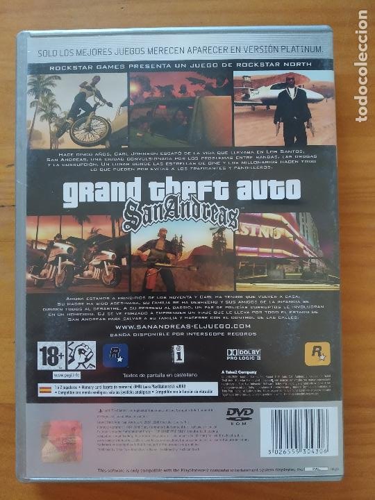 grand theft auto san andreas gta andrea ps2 pla - Comprar Videojogos e  Consolas PS2 no todocoleccion