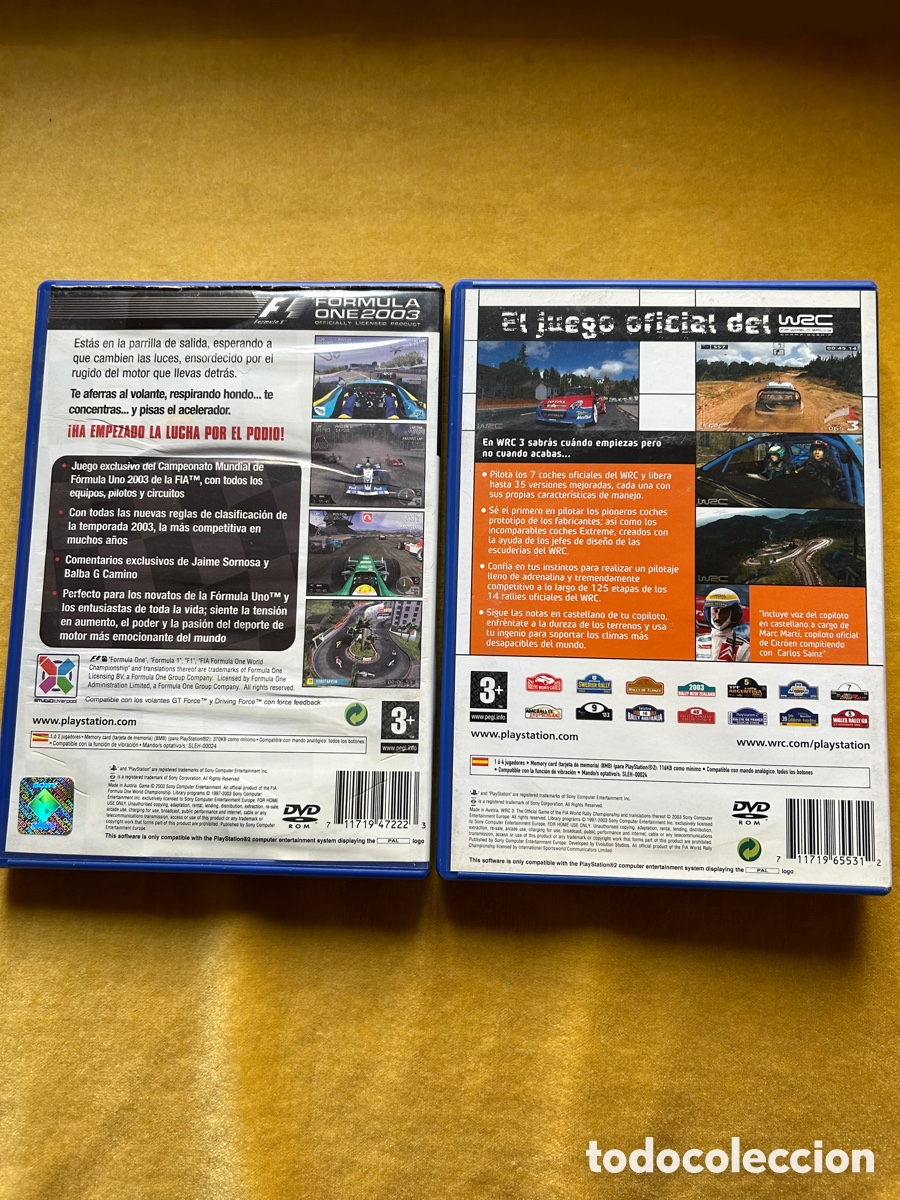 Videojuegos y consolas: Pack Ps2 F1 2003/ WRC 3 - Foto 2