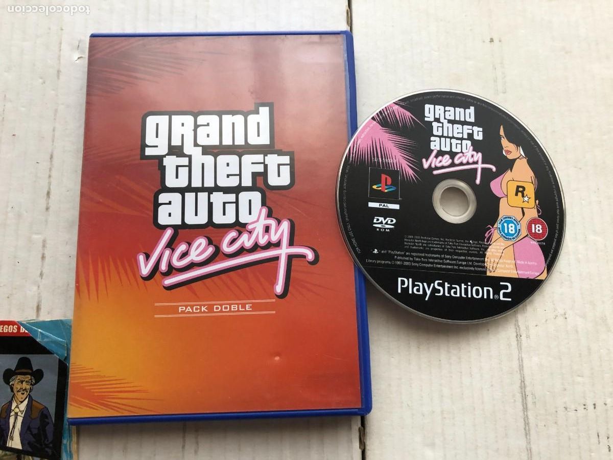 GRAND THEFT AUTO (GTA) - Vice City: PlayStation 2 (PS2): W/ Map: Tested