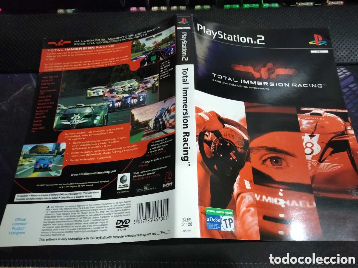 Videojuegos y consolas: Car&aacute;tula total immersi&oacute;n ps2 - Foto 1