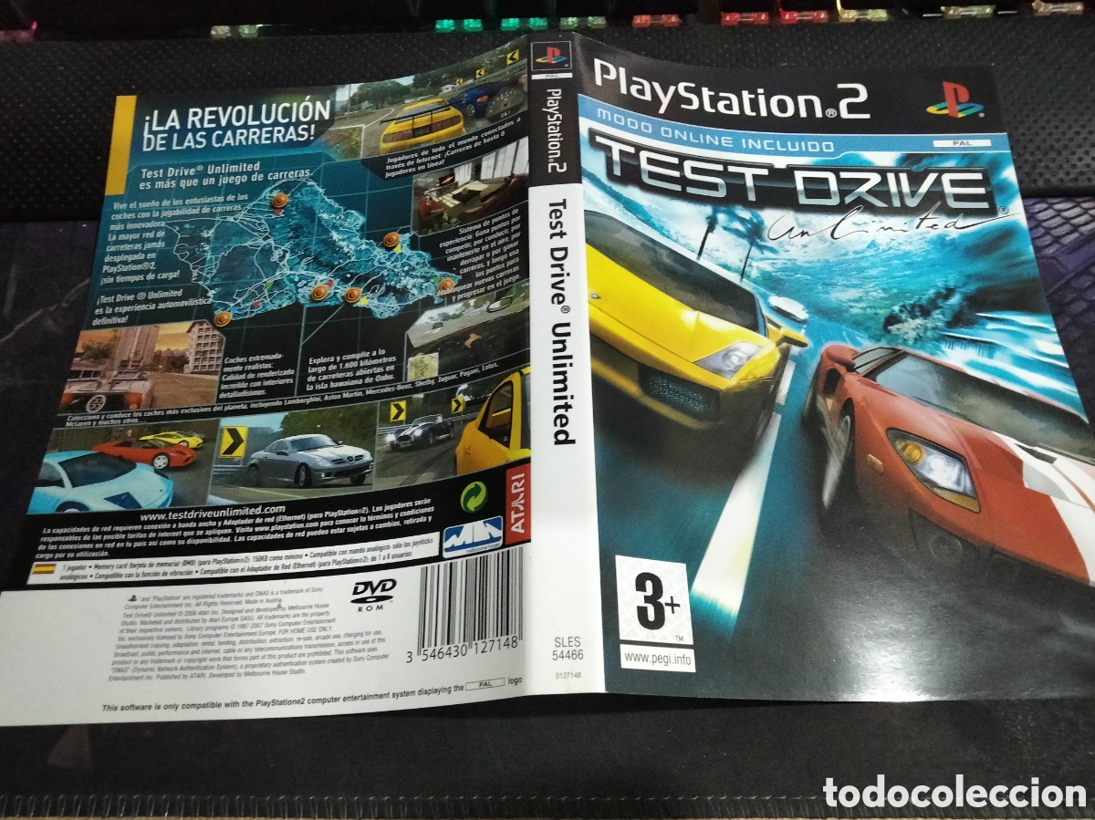 Videojuegos y consolas: Car&aacute;tula test Drive unlimited ps2 - Foto 1
