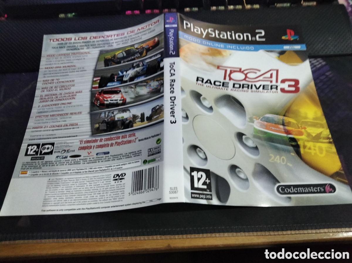 Videojuegos y consolas: Car&aacute;tula toca race Driver 3 ps2 - Foto 1