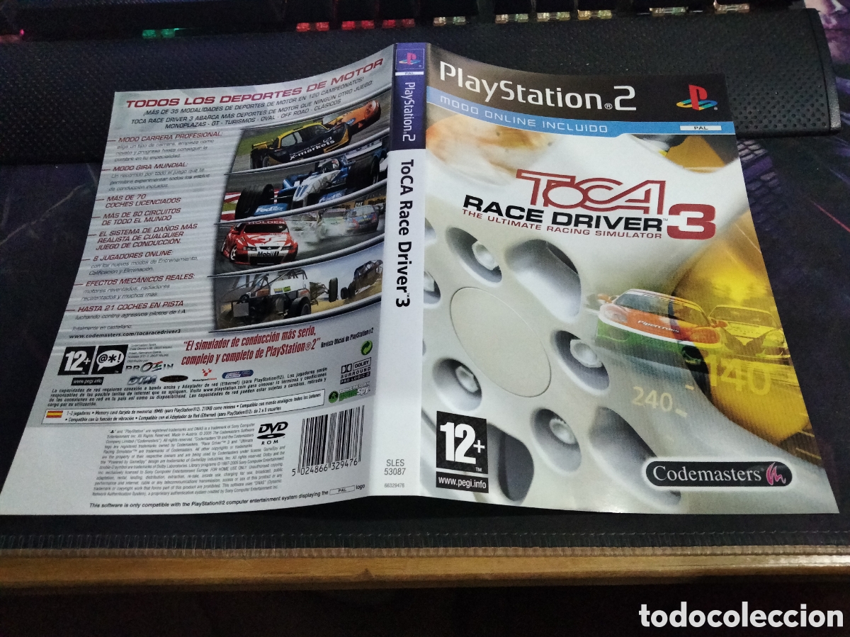 Videojuegos y consolas: Car&aacute;tula toca race Driver 3 ps2 - Foto 1