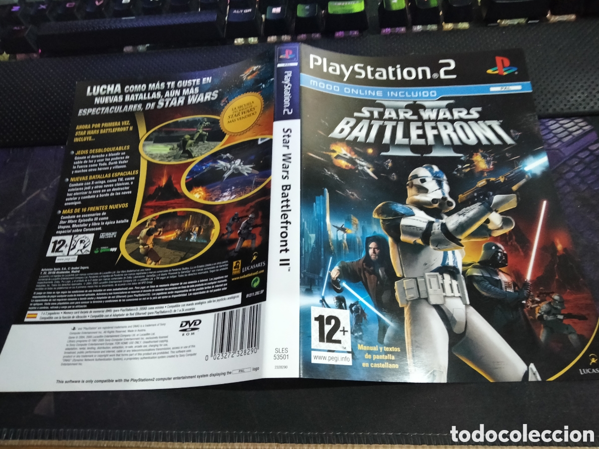 Videojuegos y consolas: Car&aacute;tula star wars battlefront 2 ps2 - Foto 1