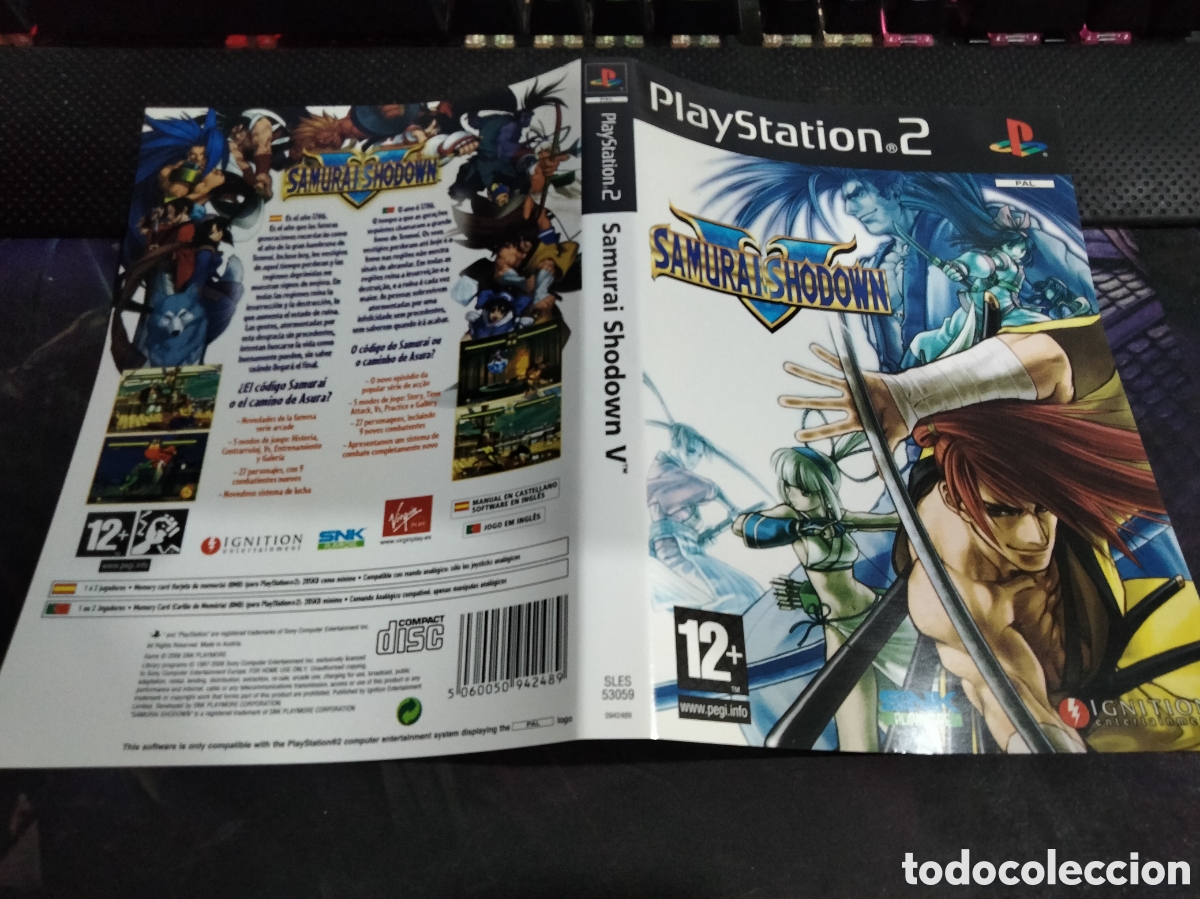 Videojuegos y consolas: Car&aacute;tula samur&aacute;i shodown v ps2 - Foto 1