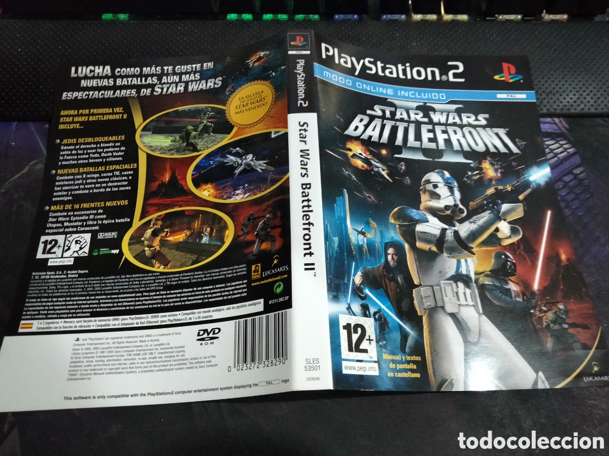 Videojuegos y consolas: Car&aacute;tula star wars battlefront 2 ps2 - Foto 1