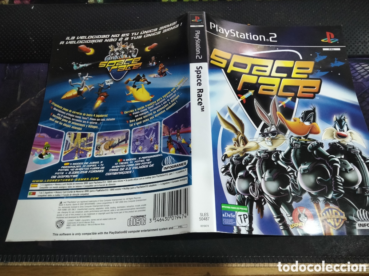 Videojuegos y consolas: Car&aacute;tula space race ps2 - Foto 1
