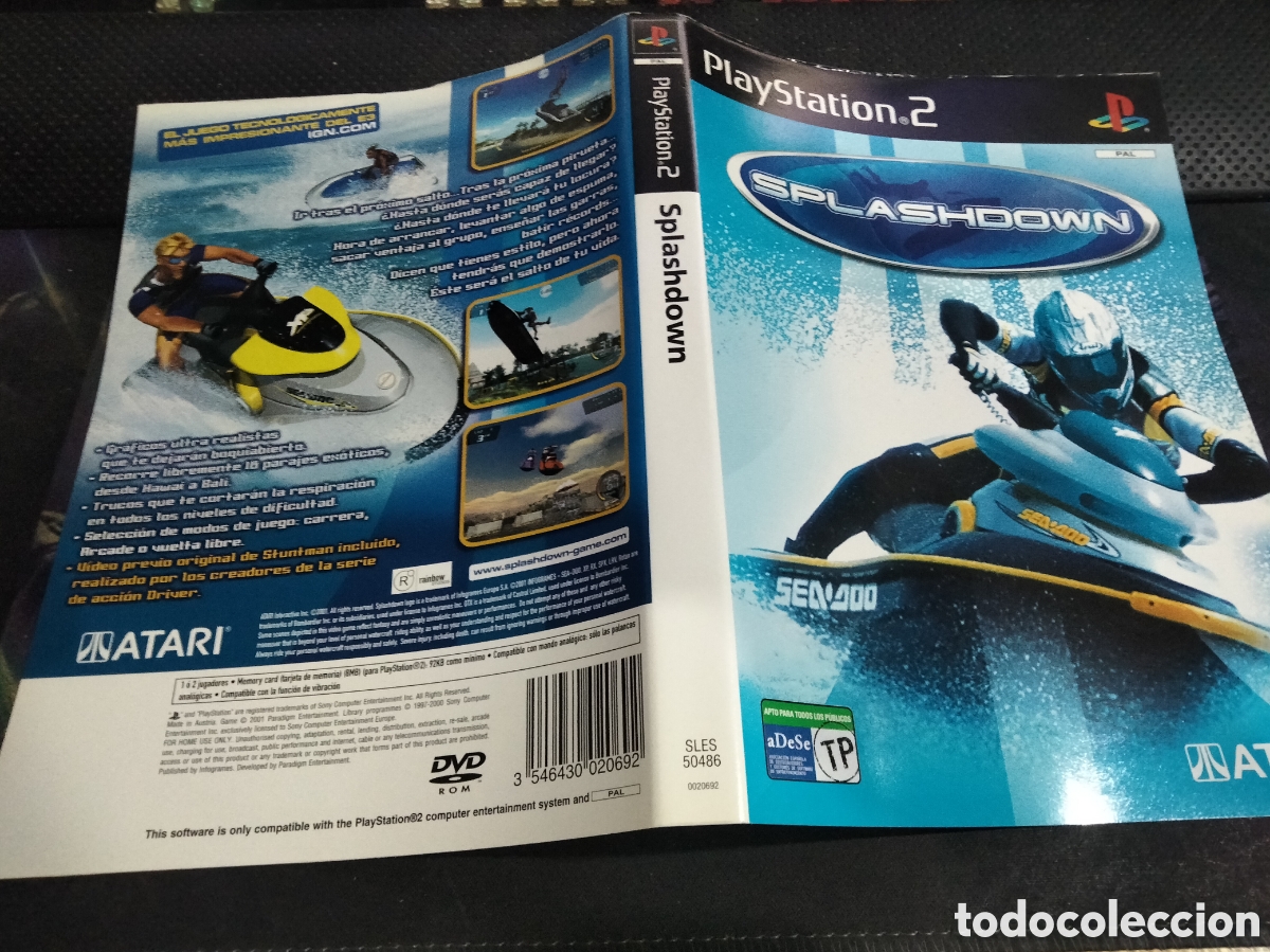 Videojuegos y consolas: Car&aacute;tula splashdown ps2 - Foto 1