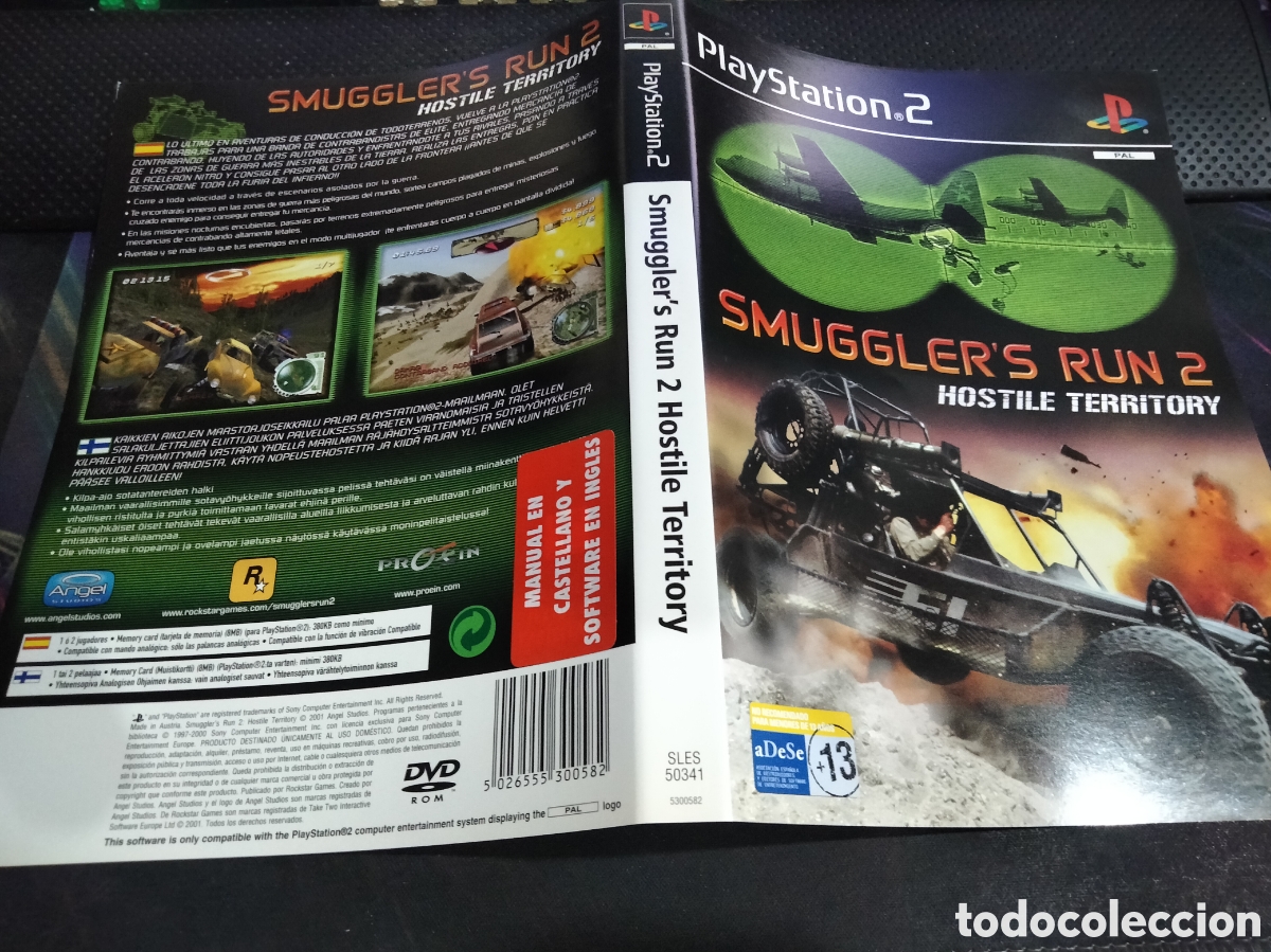 Videojuegos y consolas: Car&aacute;tula smugglers run 2 ps2 - Foto 1