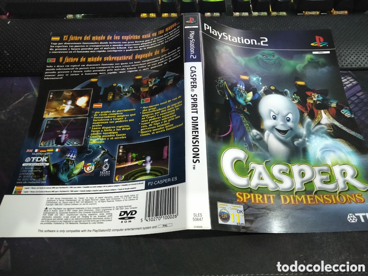 Videojuegos y consolas: Car&aacute;tula Casper Spirit dimensions ps2 - Foto 1