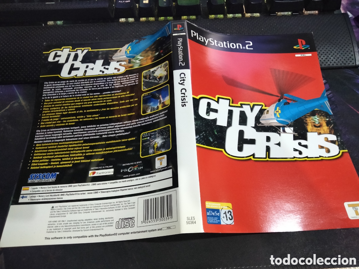 Videojuegos y consolas: Car&aacute;tula city crisis ps2 - Foto 1