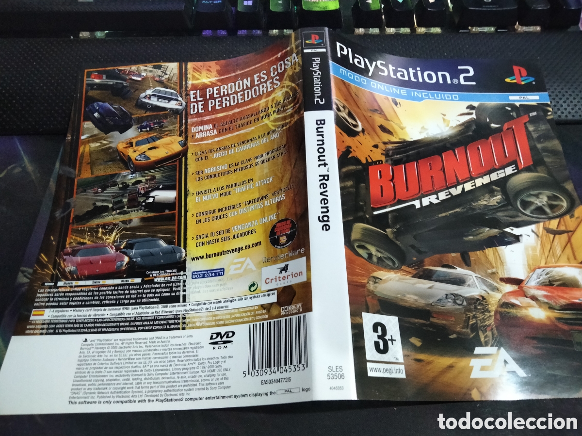 Videojuegos y consolas: Car&aacute;tula Burnout revenge ps2 - Foto 1