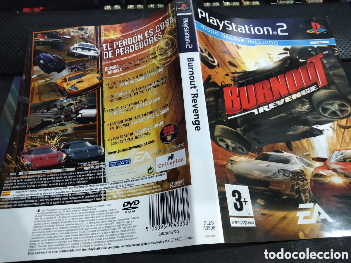 Videojuegos y consolas: Car&aacute;tula Burnout revenge ps2 - Foto 1