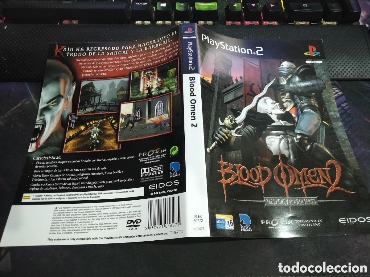 Videojuegos y consolas: Car&aacute;tula Blood omen 2 ps2 - Foto 1