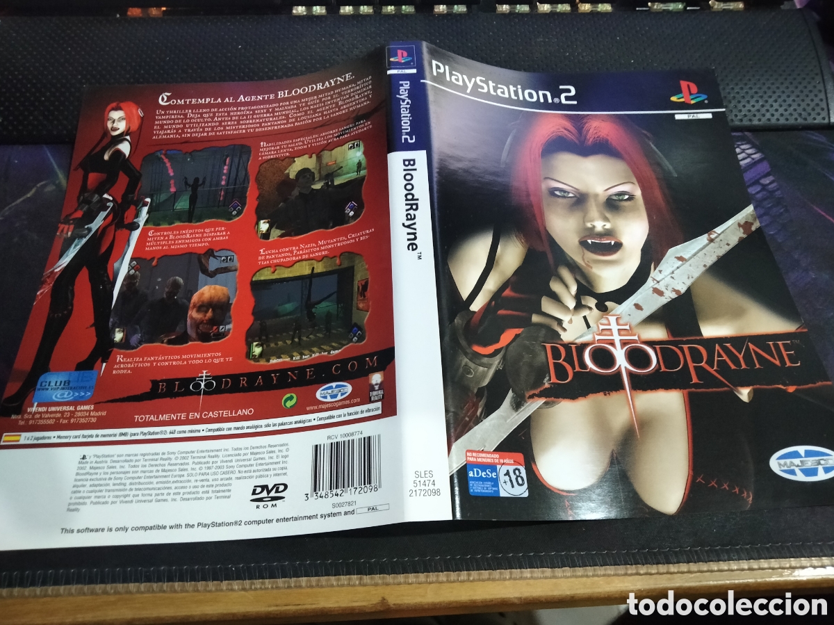 Videojuegos y consolas: Car&aacute;tula bloodrayne ps2 - Foto 1