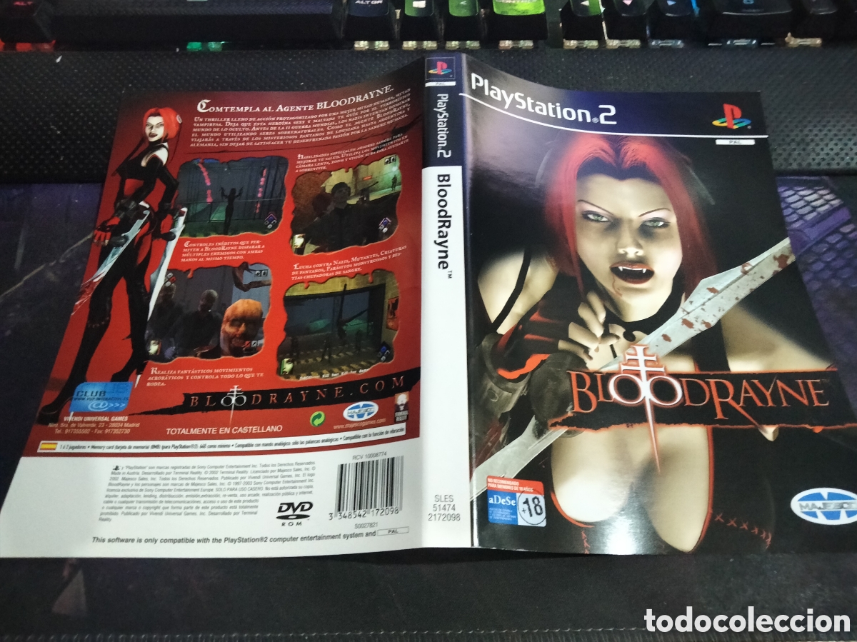 Videojuegos y consolas: Car&aacute;tula bloodrayne ps2 - Foto 1