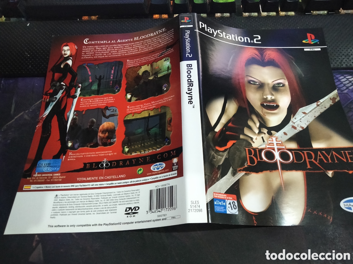 Videojuegos y consolas: Car&aacute;tula bloodrayne ps2 - Foto 1
