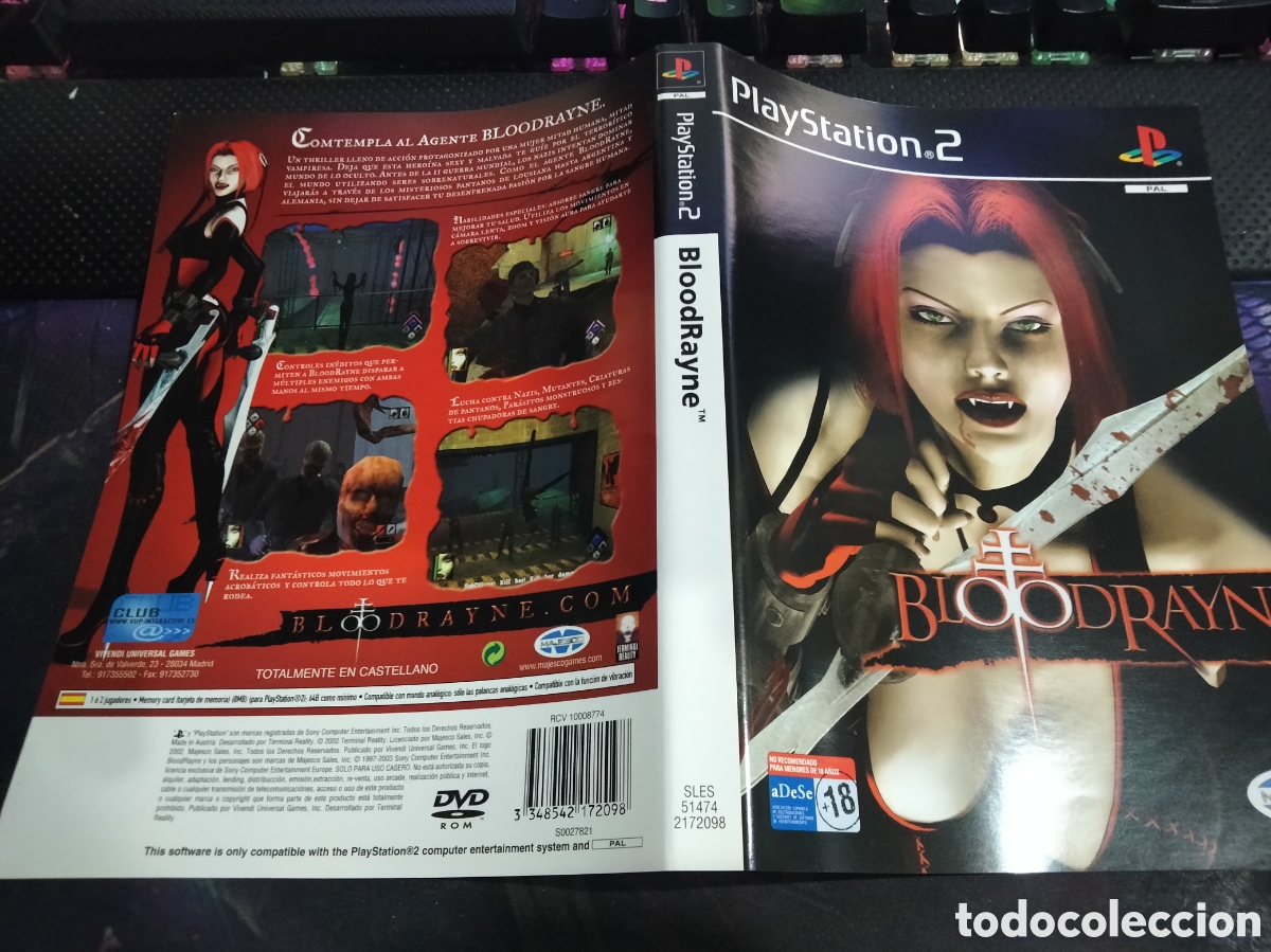 Videojuegos y consolas: Car&aacute;tula bloodrayne ps2 - Foto 1