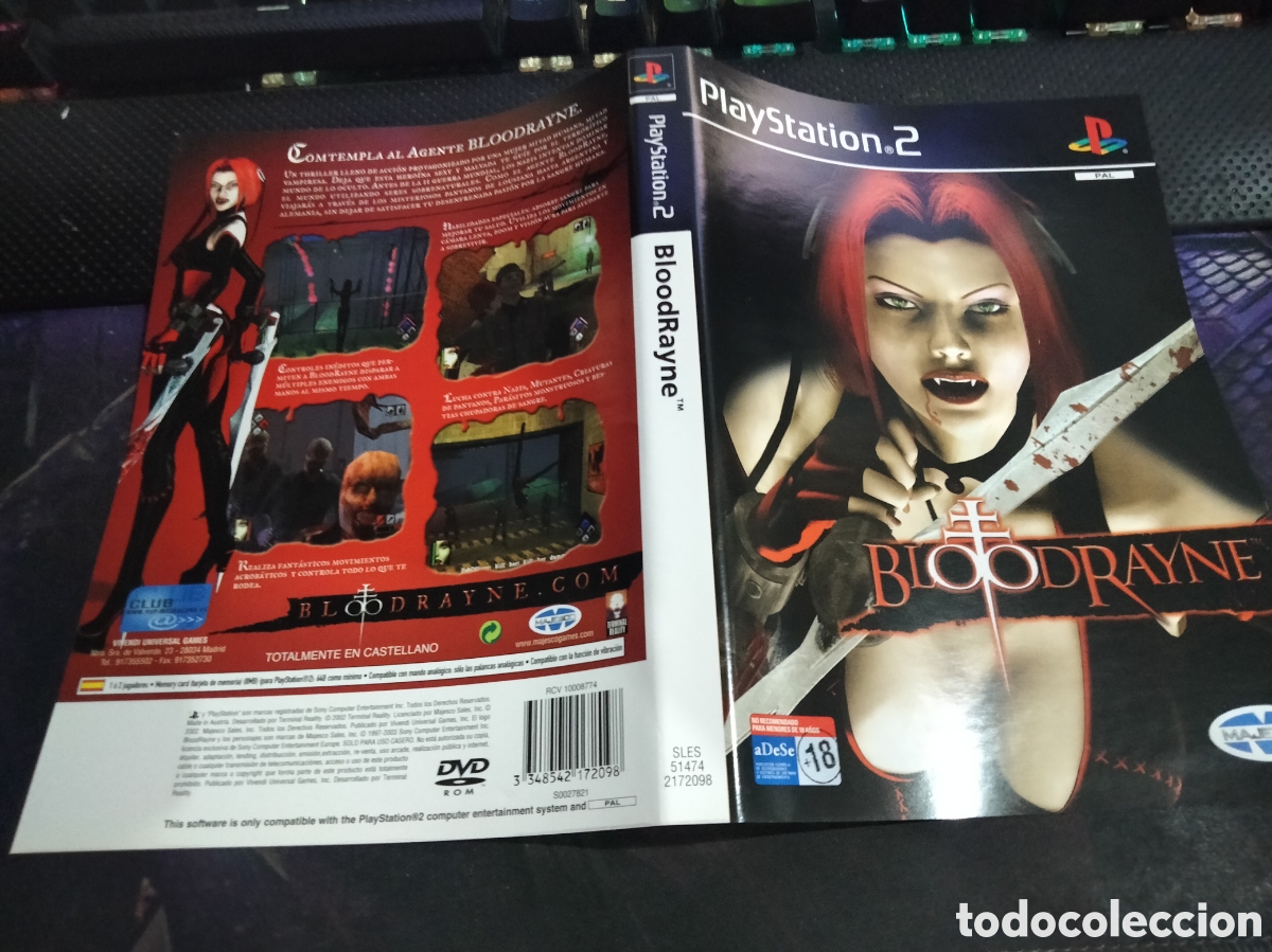 Videojuegos y consolas: Car&aacute;tula bloodrayne ps2 - Foto 1