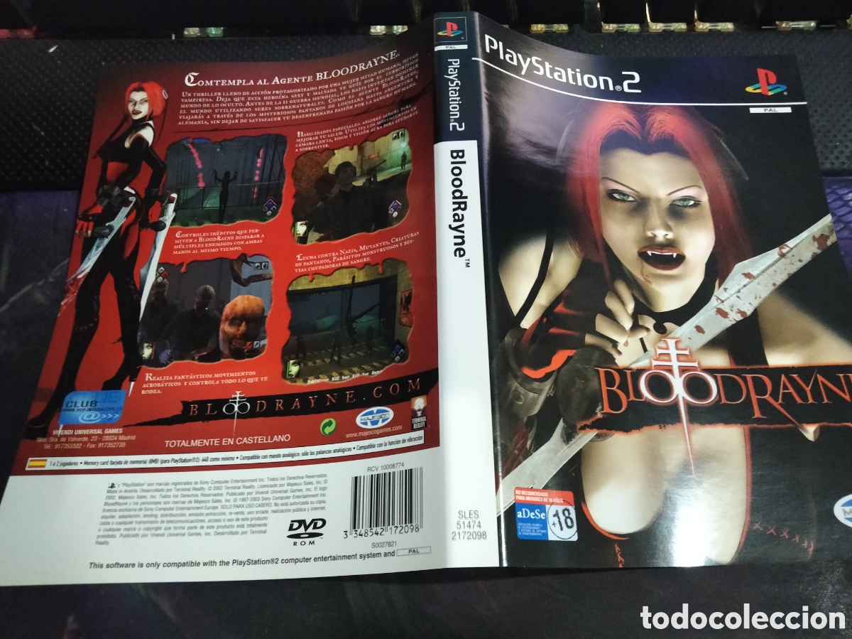 Videojuegos y consolas: Car&aacute;tula bloodrayne ps2 - Foto 1
