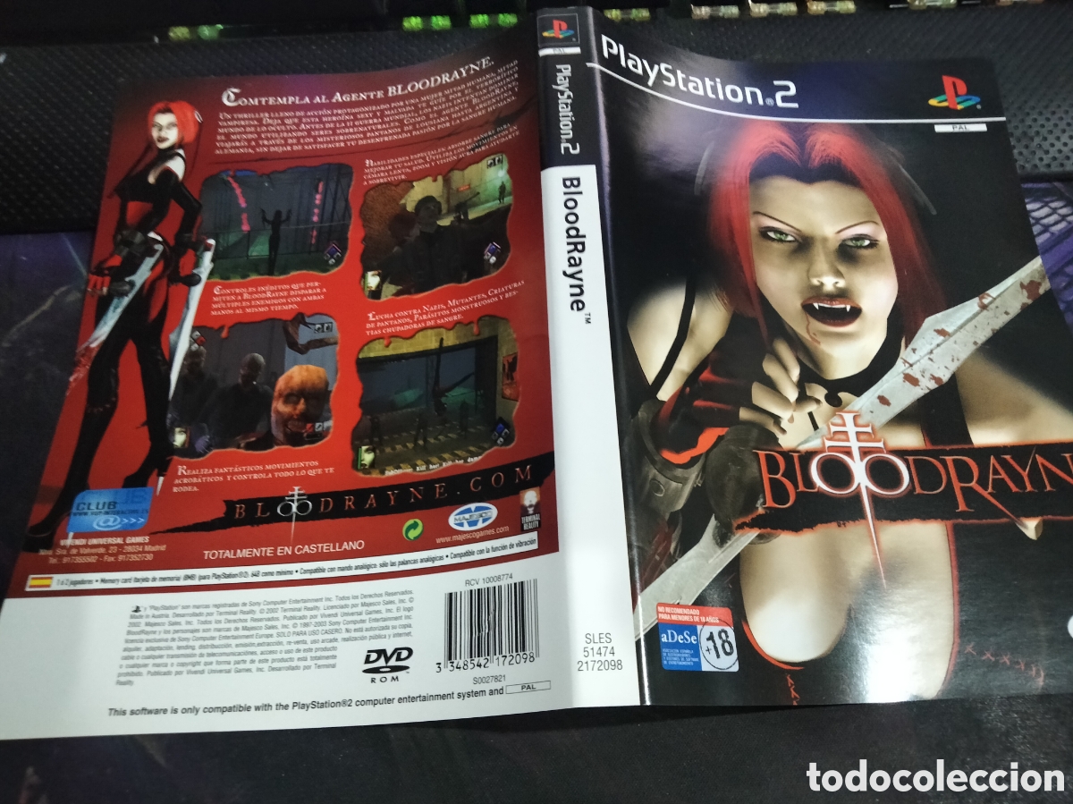 Videojuegos y consolas: Car&aacute;tula bloodrayne ps2 - Foto 1