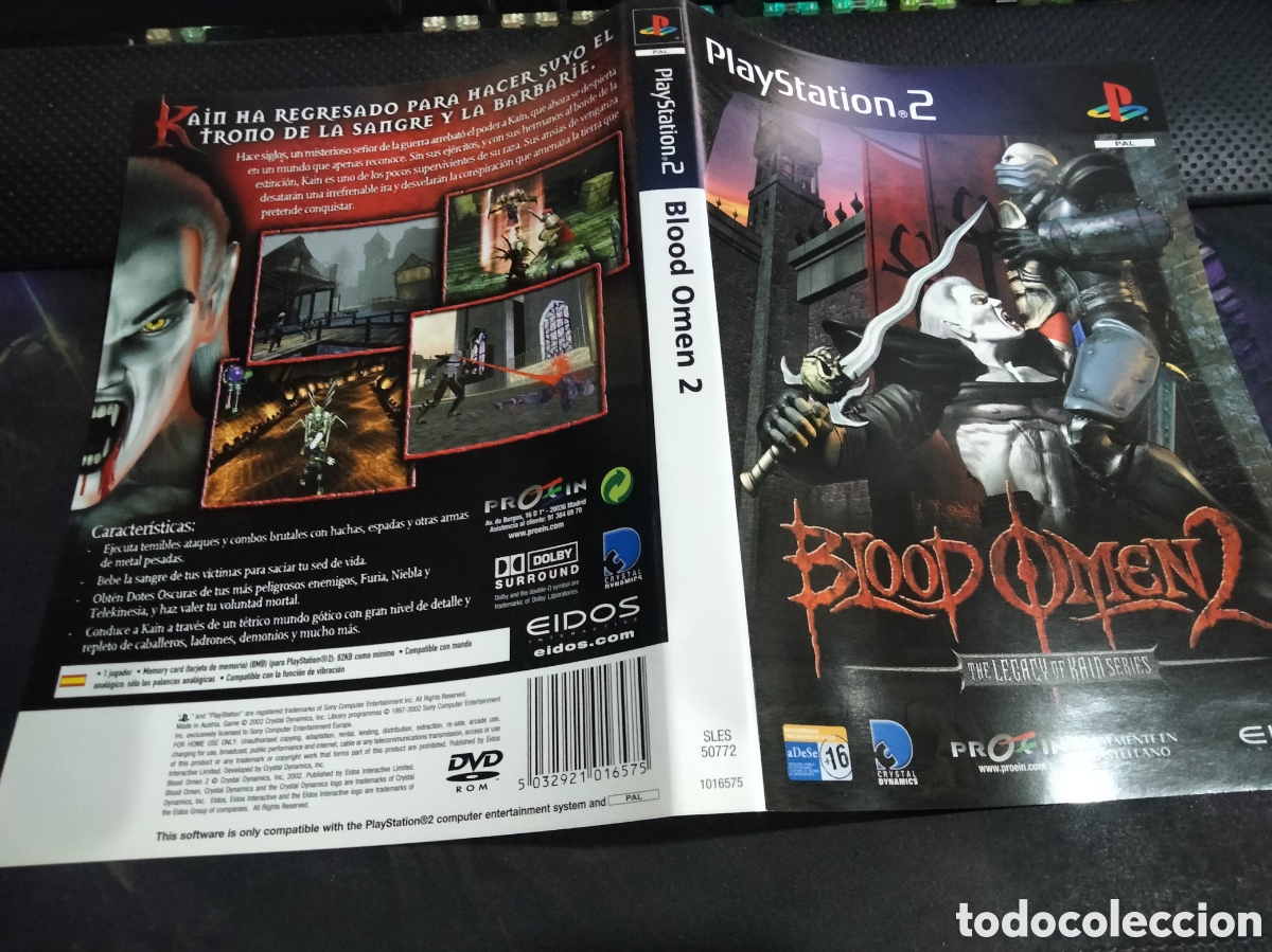 Videojuegos y consolas: Car&aacute;tula Blood omen 2 ps2 - Foto 1