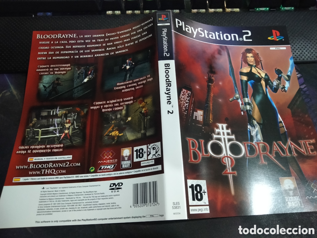 Videojuegos y consolas: Car&aacute;tula bloodrayne 2 ps2 - Foto 1