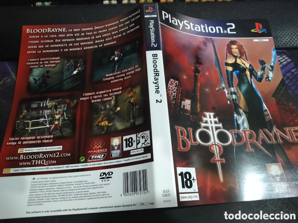 Videojuegos y consolas: Car&aacute;tula bloodrayne 2 ps2 - Foto 1