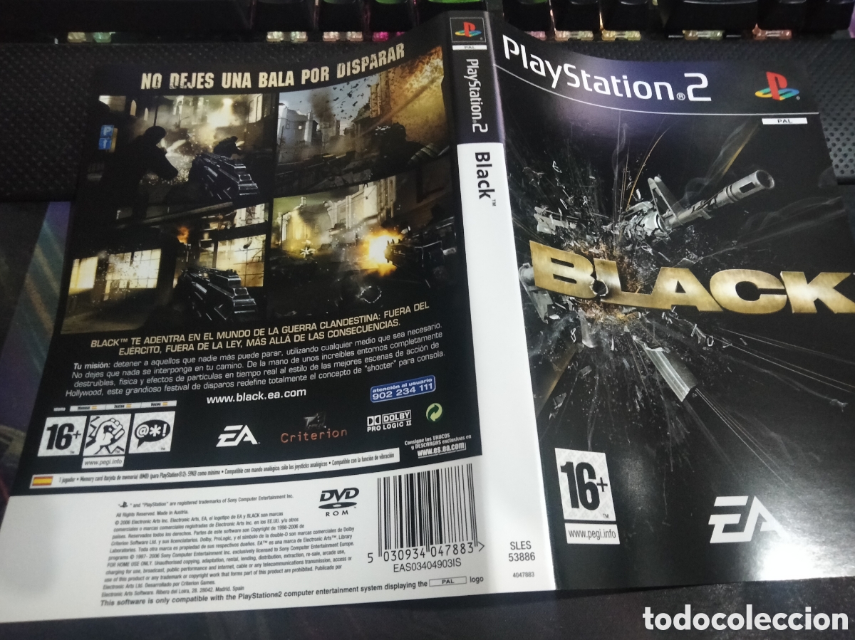 Videojuegos y consolas: Car&aacute;tula black ps2 - Foto 1