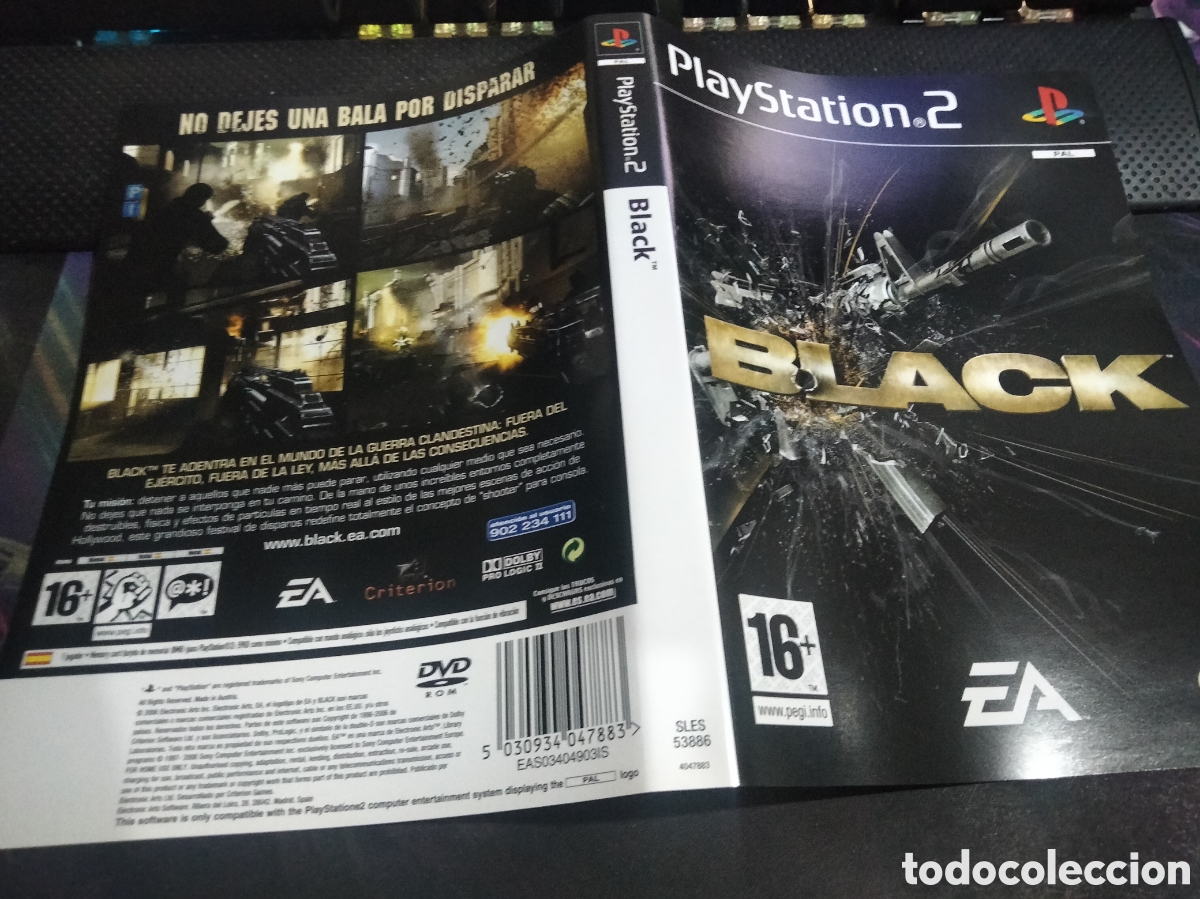 Videojuegos y consolas: Car&aacute;tula black ps2 - Foto 1