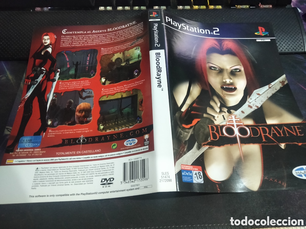 Videojuegos y consolas: Car&aacute;tula bloodrayne ps2 - Foto 1