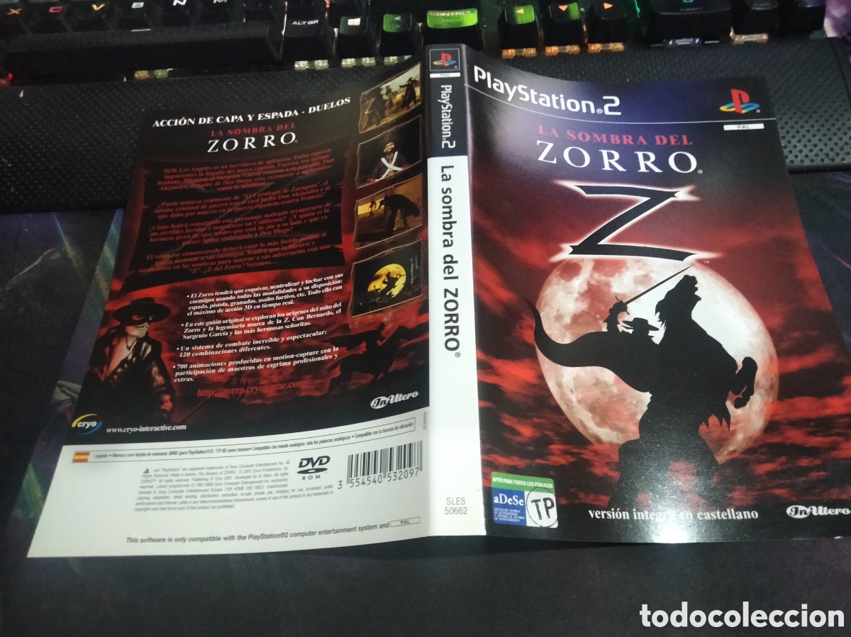 Jeu PS2 : L'Ombre De Zorro - Version PAL - Avec Boîte (sans Notice) - Bon état