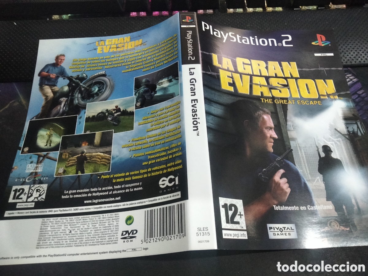 Videojuegos y consolas: Car&aacute;tula la gran evasi&oacute;n ps2 - Foto 1