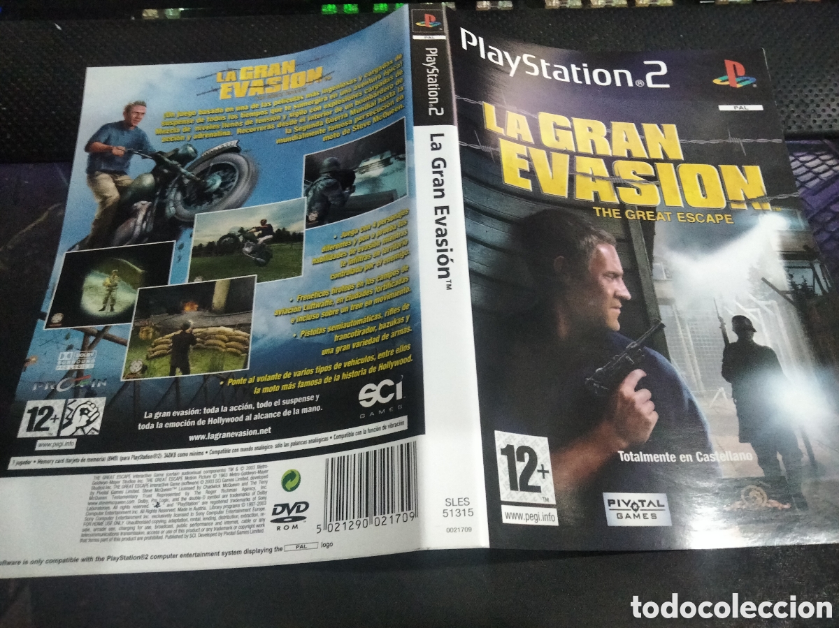 Videojuegos y consolas: Car&aacute;tula la gran evasi&oacute;n ps2 - Foto 1