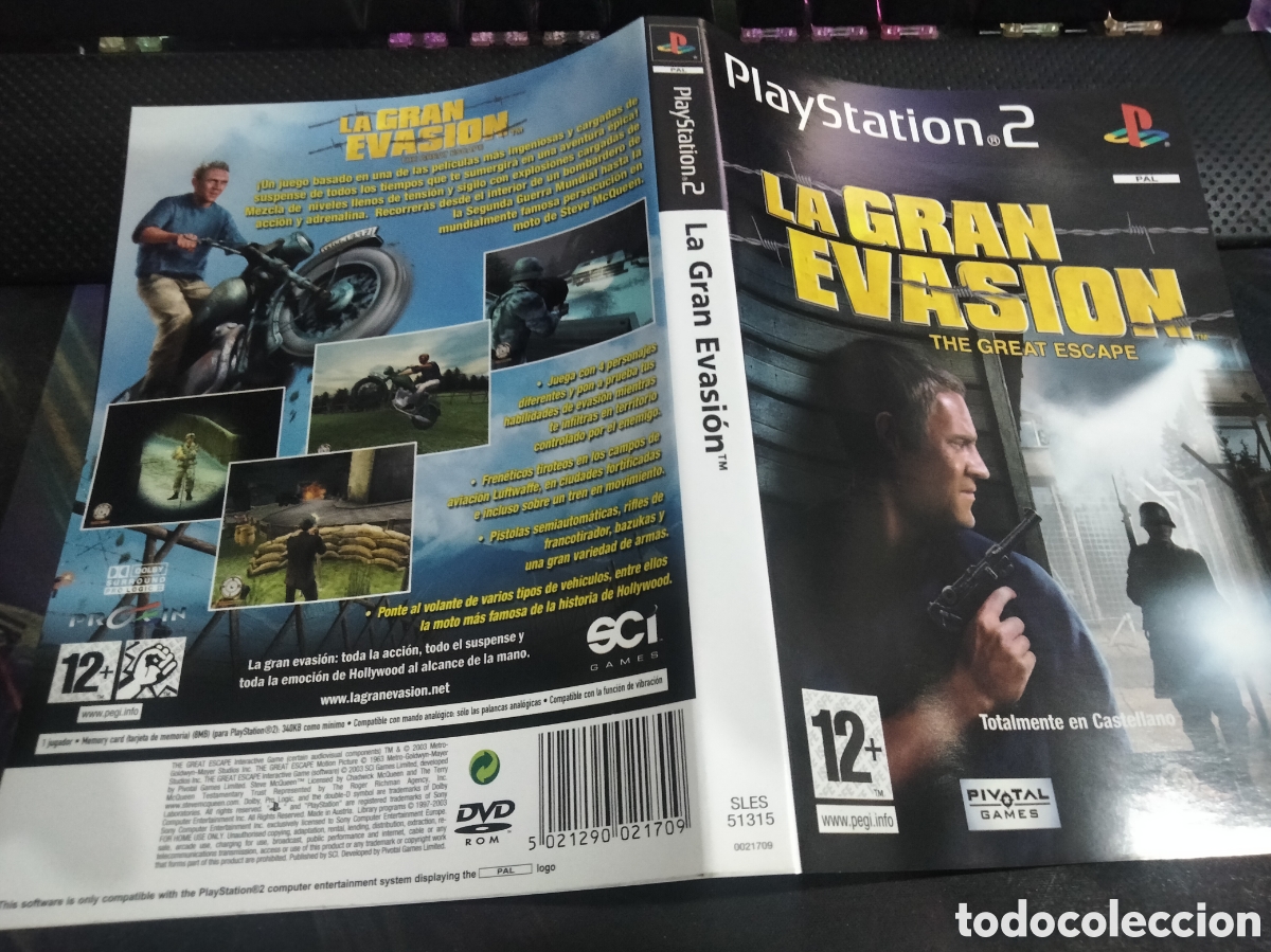 Videojuegos y consolas: Car&aacute;tula la gran evasi&oacute;n ps2 - Foto 1