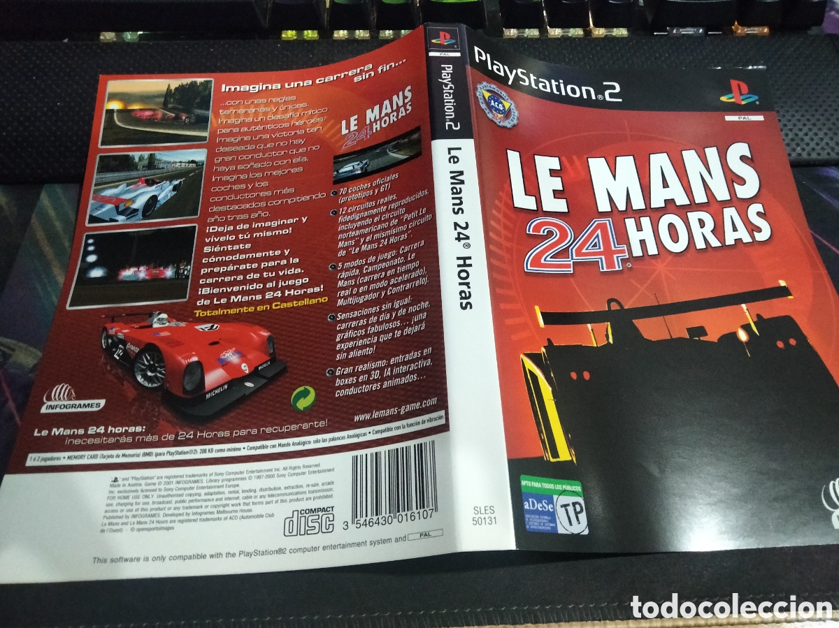 Videojuegos y consolas: Car&aacute;tula le mans 24 horas ps2 - Foto 1