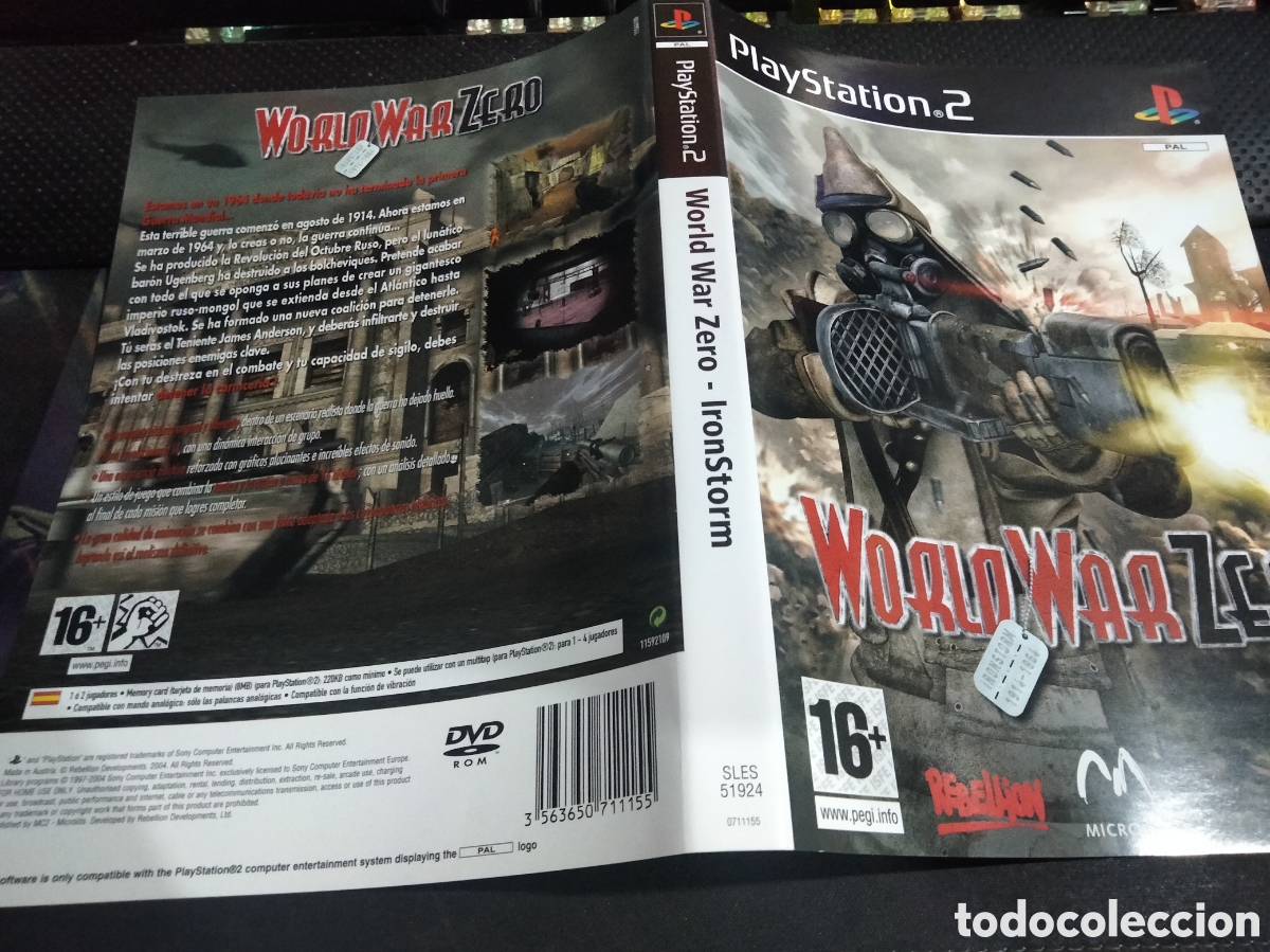 Videojuegos y consolas: Car&aacute;tula world war zero ironstorm ps2 - Foto 1