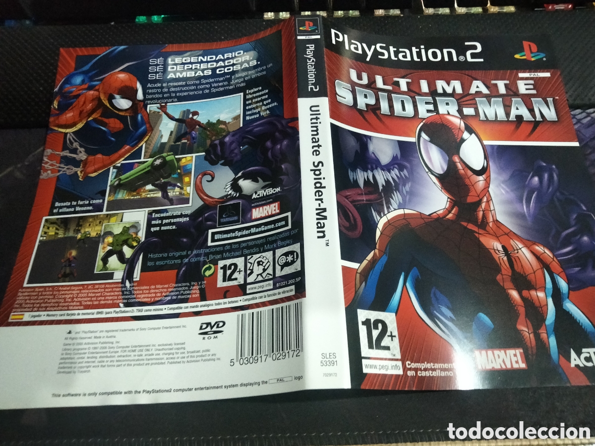 Videojuegos y consolas: Car&aacute;tula ultimate spider-man ps2 - Foto 1