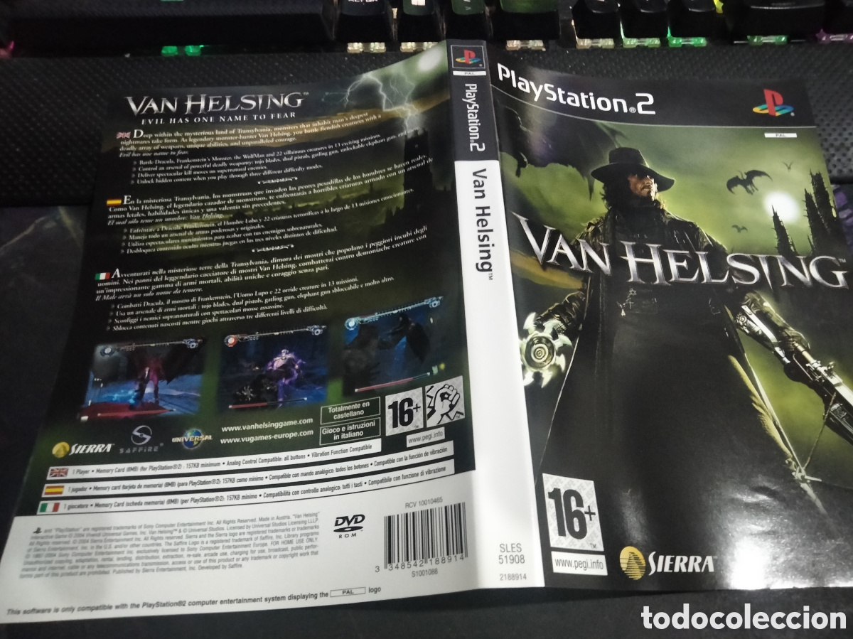 Videojuegos y consolas: Car&aacute;tula van helsing ps2 - Foto 1