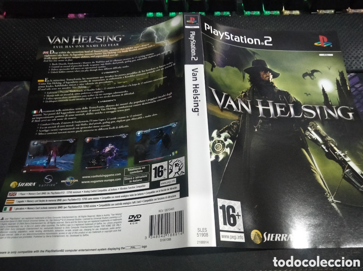 Videojuegos y consolas: Car&aacute;tula van helsing ps2 - Foto 1