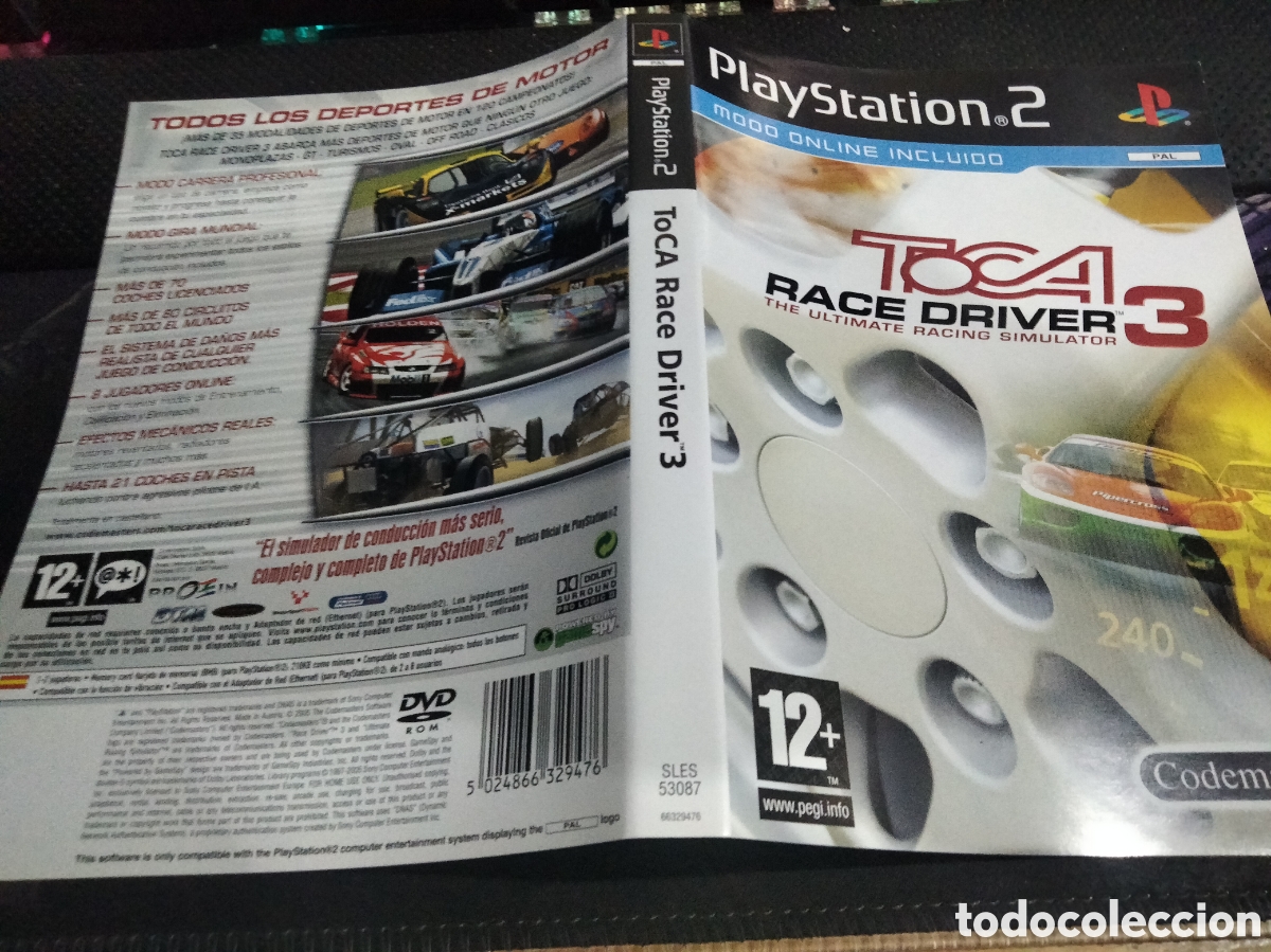 Videojuegos y consolas: Car&aacute;tula toca race Driver 3 ps2 - Foto 1