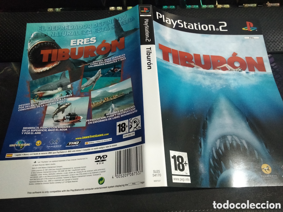 Videojuegos y consolas: Car&aacute;tula tibur&oacute;n ps2 - Foto 1